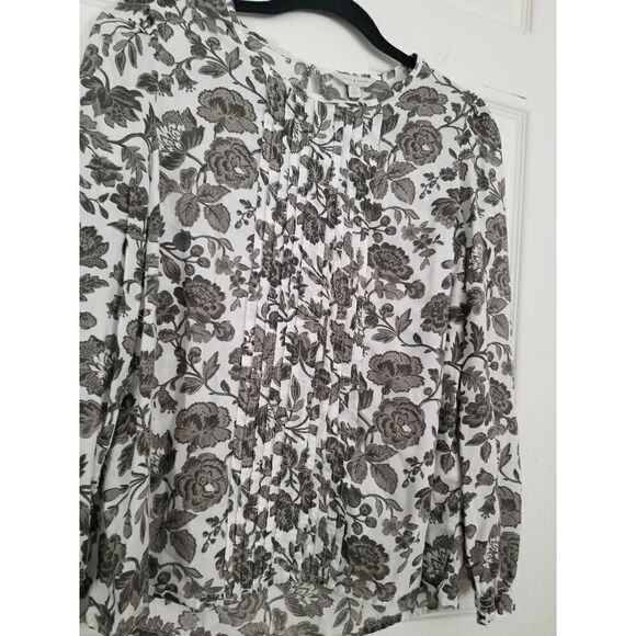 LUCKY Brand lea pintuck blouse top - Picture 6 of 11